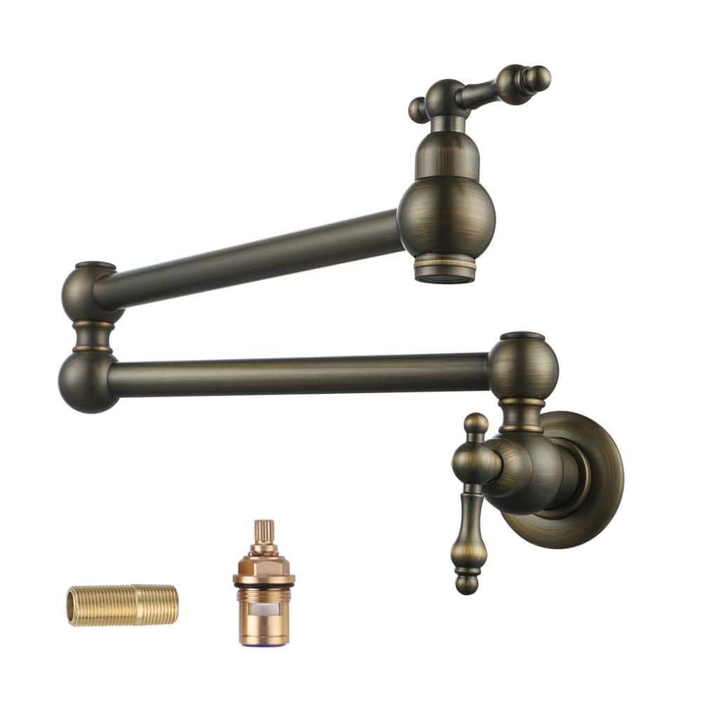 Wall Mounted Brass Pot Filler with 2-Handles in Antique Bronze price history on PriceWatchPro