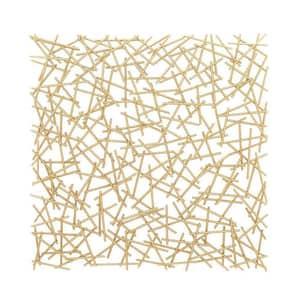 Metal Gold Overlapping Lines Geometric Wall Decor