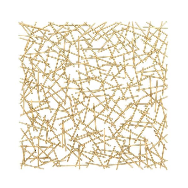 40 in. x 40 in. Metal Gold Overlapping Lines Geometric Wall Decor