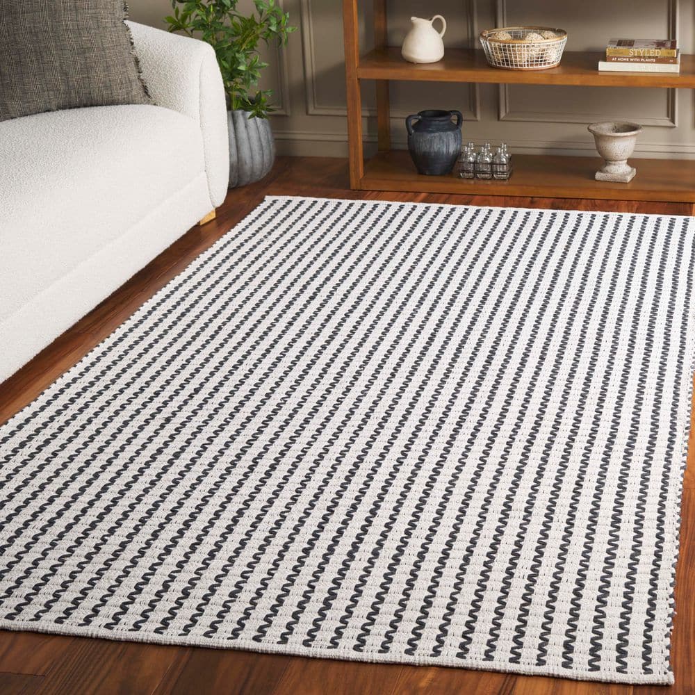Cape Cod 5 ft. x 8 ft. Ivory/Charcoal Scandinavian Linear Area Rug price history on PriceWatchPro
