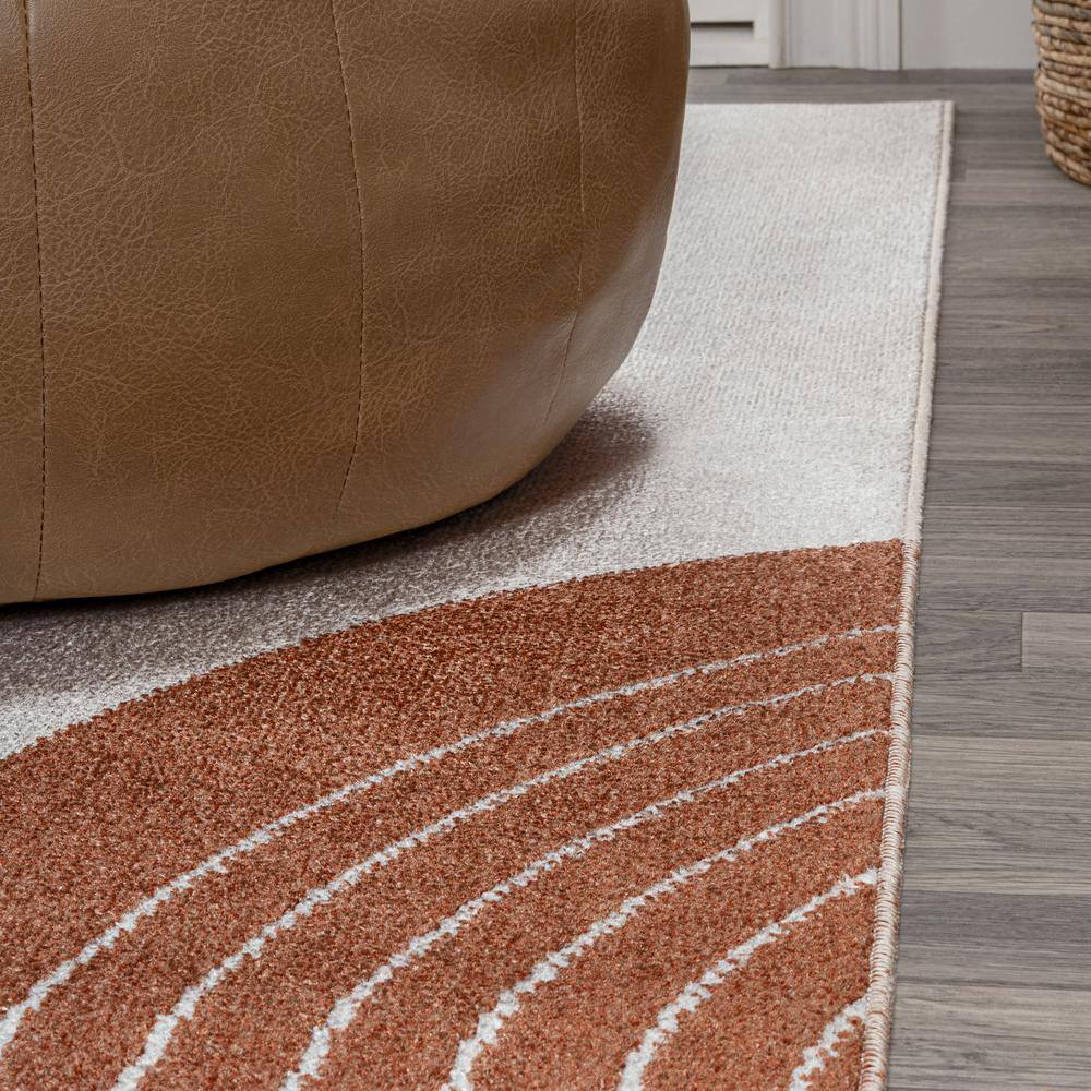 Multi-Color Geometric Washable Synthetic Kids Area Rug 5' x 8'