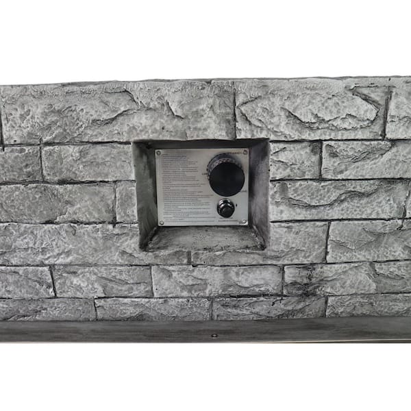 myhomore Fiber Reinforced Concrete Propane/Natural Gas Fire Pit Table