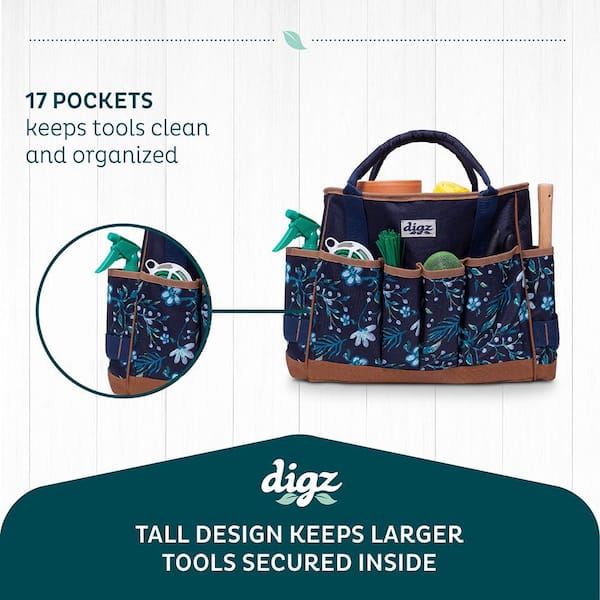 Digz Women s 1 Size Gardening Tool Tote with 17 Pockets 86739 04