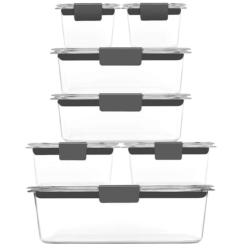 7-Pieces Food Storage Containers with Lids Airtight and BPA Free in Clear