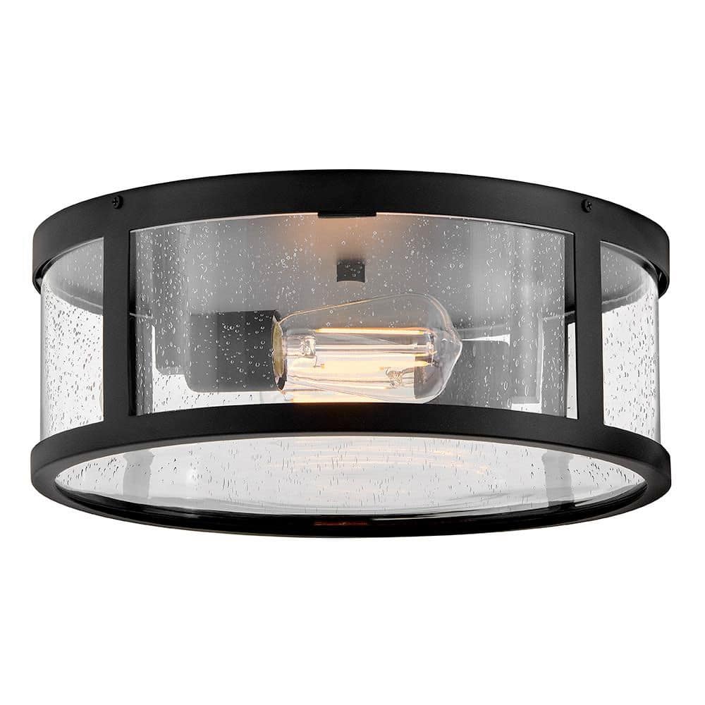 Alfie 14.0 In. 2-Light Black Semi-Flush Mount price history on PriceWatchPro