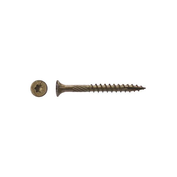 BIG TIMBER #10 x 2 in. Star Drive Flat Head Bronze Wood Screw (96-Pack)