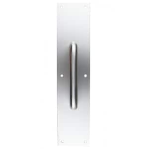 3-1/2 in. x 15 in. Aluminum Pull Plate with Round Pull