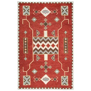 Durango Red/Multi-Color 5 ft. x 8 ft. Native American Area Rug