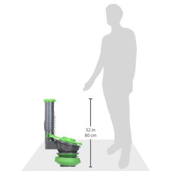 Green and Gray Adjustable High Performance Toilet Flush Valve Kit