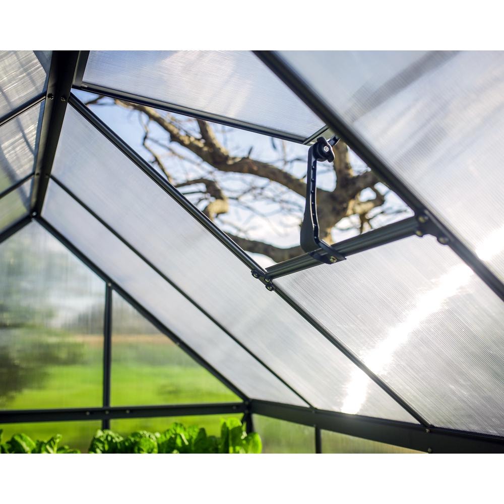 Mythos 6' x 4' Gray Polycarbonate and Aluminum Greenhouse