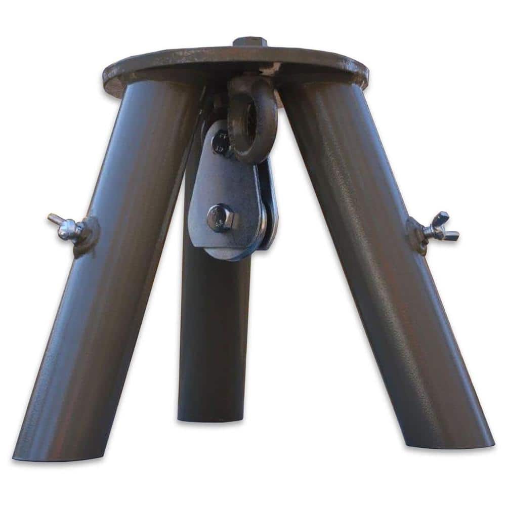 Heavy-Duty Steel Tripod Header with Pulley with 1000 lbs. Pulley System in 