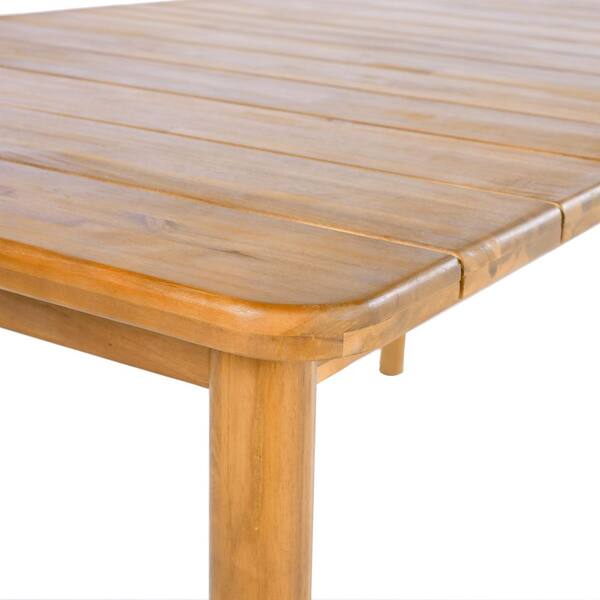 Acacia Wood 67 in.L Outdoor Dining Table H-N775P235144T - The Home