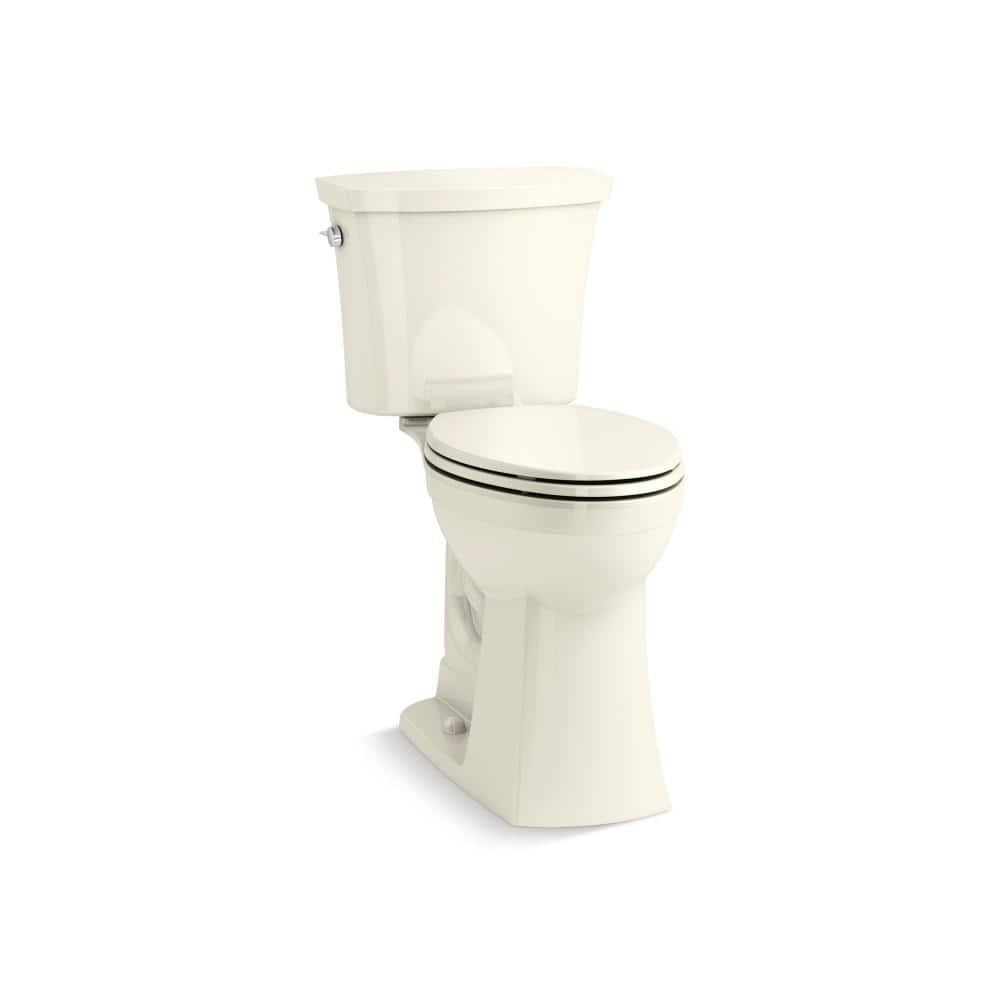 KOHLER Kelston Tall Single Flush 2-Piece Elongated Toilet 1.28 GPF in ...