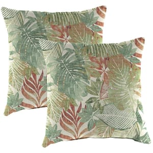 16 in. L x 16 in. W x 4 in. T Outdoor Throw Pillow in Wesley Almond (2-Pack)