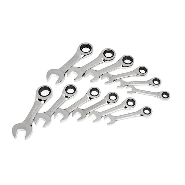 GEARWRENCH SAE/Metric 72-Tooth Stubby Combination Ratcheting