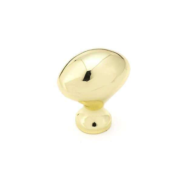Richelieu Hardware Olinville Collection 1-3/16 in. (30 mm) x 13/16 in. (20 mm) Brass Traditional Cabinet Knob