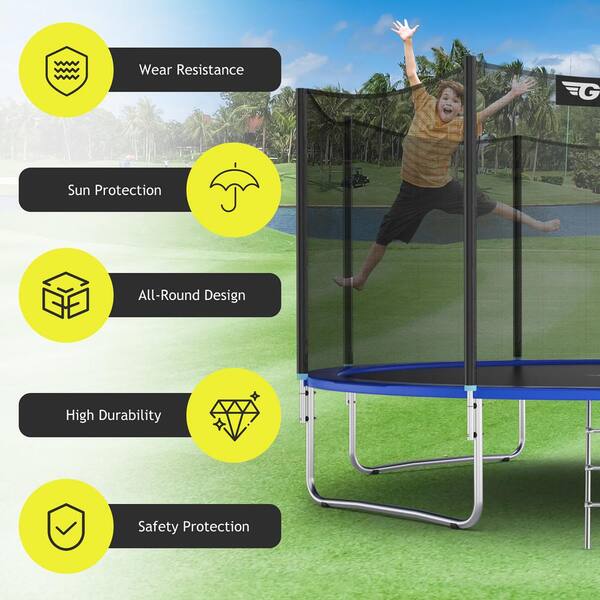 Costway 15 Black Trampoline Safety Net Replacement Protection