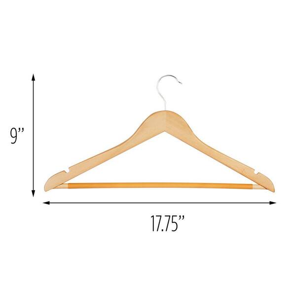Maple Honey-Can-Do HNGT01225 10-Pack Kids Basic Hanger with Clips m Maple Honey-Can-Do HNGT01225 10-Pack Kids Basic Hanger with Clips m