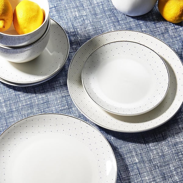 2 sets SALT Round Coupe 16-Piece Dinnerware Set in White (32