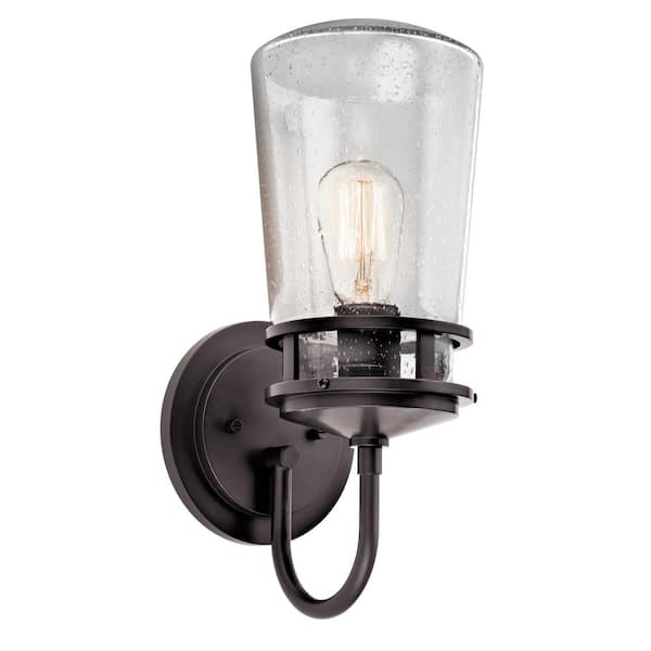 Lyndon 1-Light Architectural Bronze Outdoor Hardwired Barn Sconce with No Bulbs Included (1-Pack)