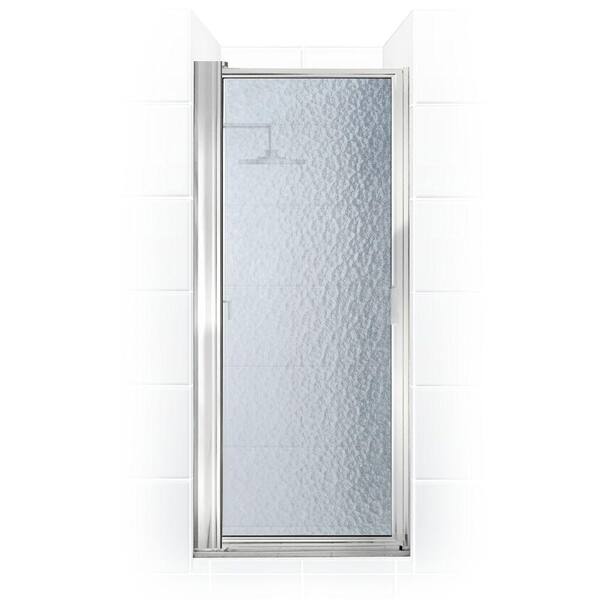 Coastal Shower Doors Paragon Series 22 in. x 69.5 in. Framed Maximum Adjustment Pivot Shower Door in Chrome with Aquatex Glass