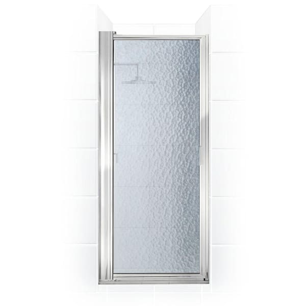 Coastal Shower Doors Paragon Series 25 in. x 65.5 in. Framed Maximum Adjustment Pivot Shower Door in Chrome with Aquatex Glass