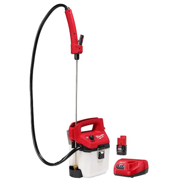 Milwaukee M12 12-Volt 1 Gal. Lithium-Ion Cordless Handheld Sprayer Kit with 2.0 Ah Battery and Charger