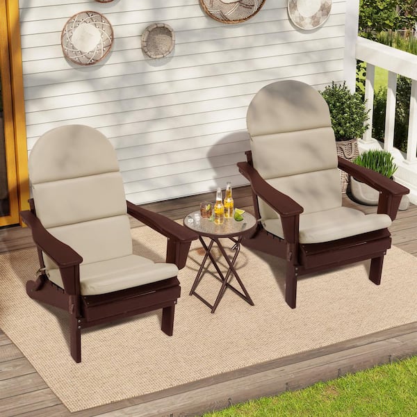 Crestlive Products 50 in. x 20 in. Sunbrella Outdoor Adirondack Chair Cushion in Beige (Set of 1)