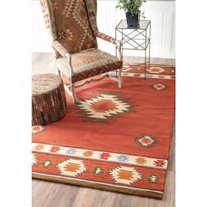 Shyla Abstract Wine 3 ft. x 8 ft. Runner Rug