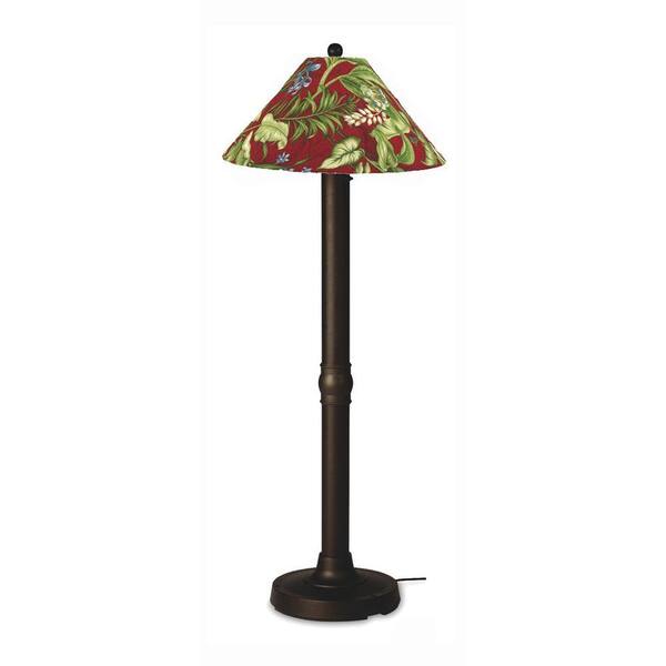 Patio Living Concepts Seaside 60 in. Bronze Outdoor Floor Lamp with Lacquer Shade