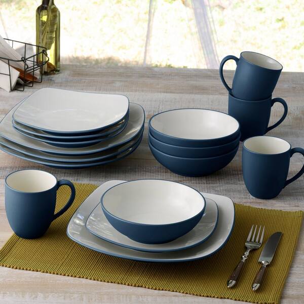 Noritake Colorwave Blue 16-Piece Square (Blue) Stoneware
