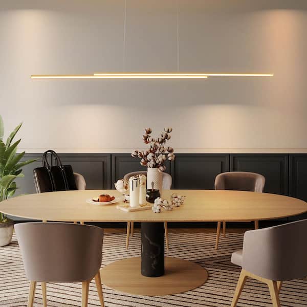 Rennnsan Sam 2-Light Brushed Gold Dimmable LED Linear Kitchen