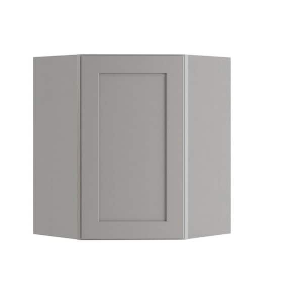 Home Decorators Collection Newport 20 in. W x 12 in. D x 30 in. H Assembled Plywood Diagonal Wall Kitchen Cabinet in Pearl Gray with Soft Close