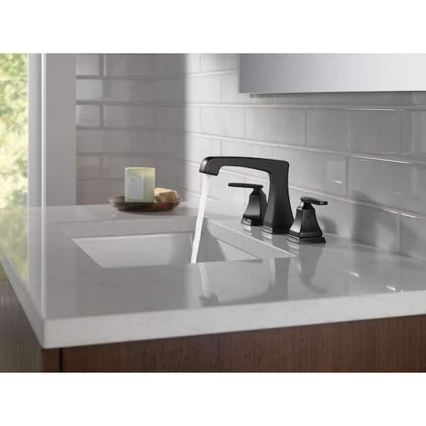 Ashlyn 8 in. Widespread 2-Handle Bathroom Faucet in Matte Black