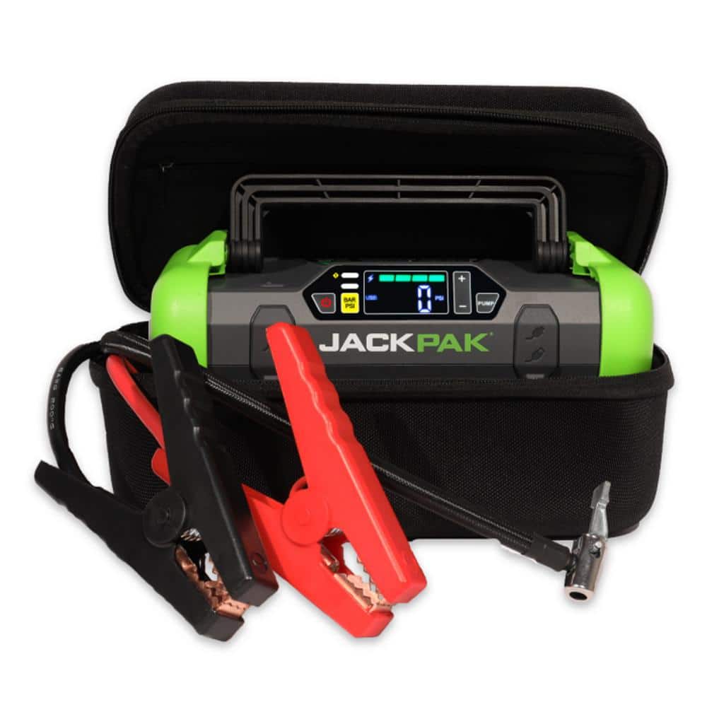 JACKPAK 150 PSI 2,500 Amp Ultra Multi-function 4-in-1 Jump Starter, Air Compressor, Flashlight, and Portable Charger 5180050