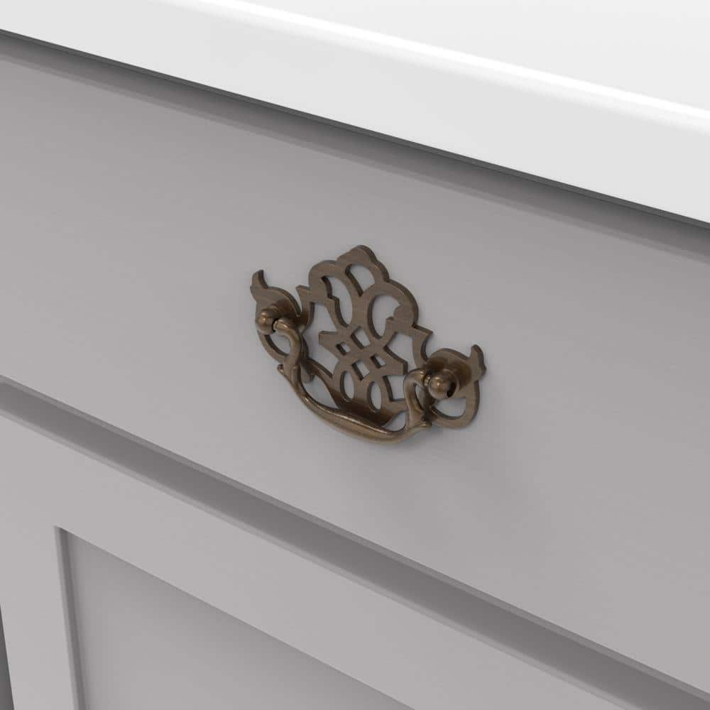 Polished Brass Traditional Drop Bail Cabinet Pull