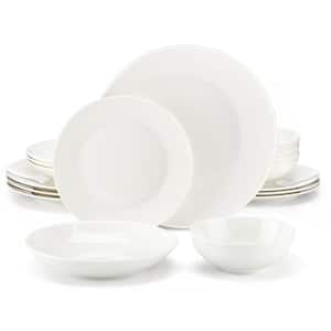 Jara 16-Piece White Bone China Dinnerware Set (Service For 4)