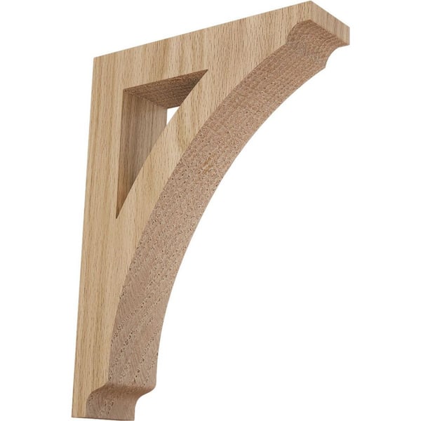1-3/4 in. x 9 in. x 6-1/2 in. Red Oak Small Thorton Bracket