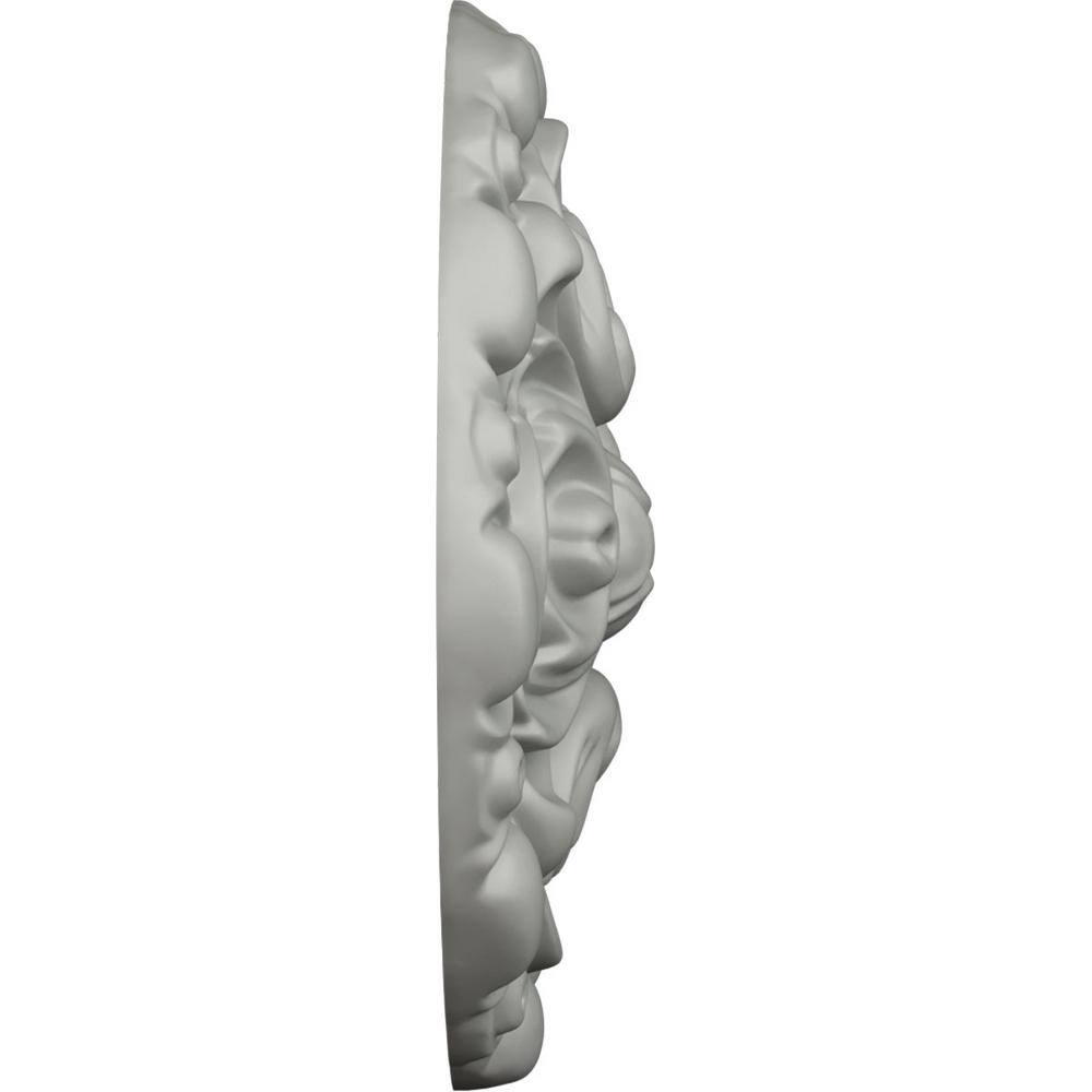 Norfolk White Urethane Round Rosette Applique