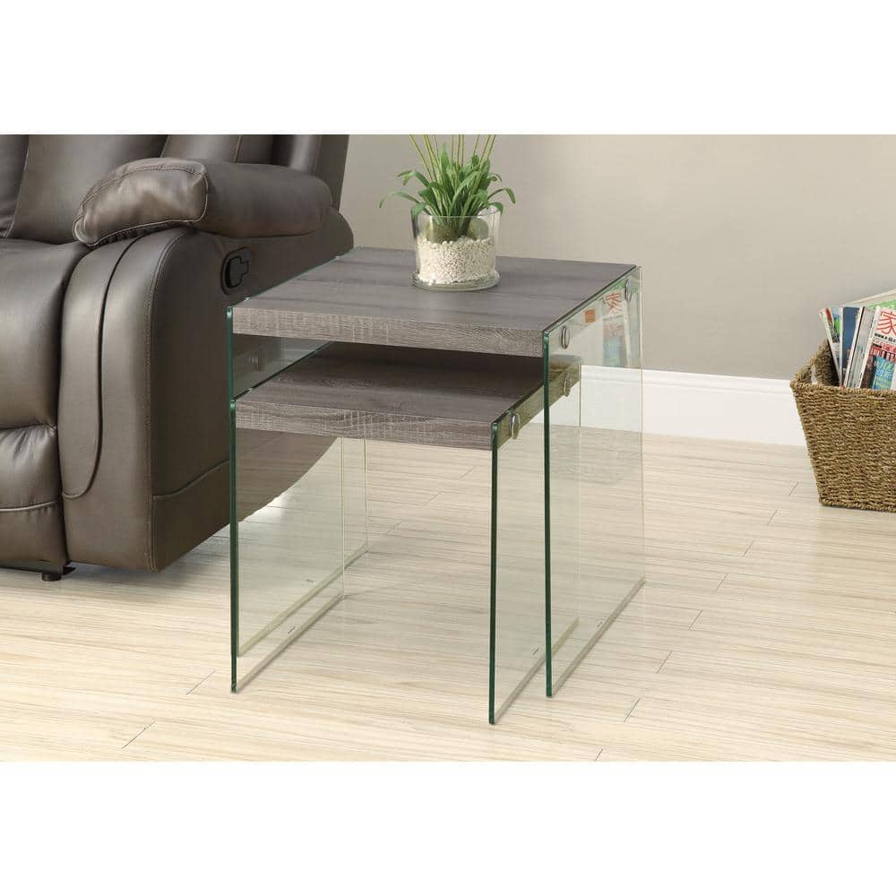 Dark Taupe Nesting Table (2-Piece)