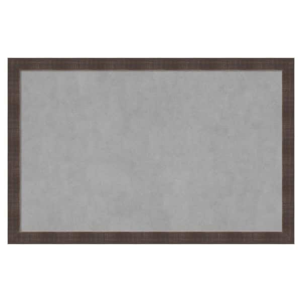 Amanti Art Whiskey Brown Rustic 34 in. x 22 in. Framed Magnetic Board