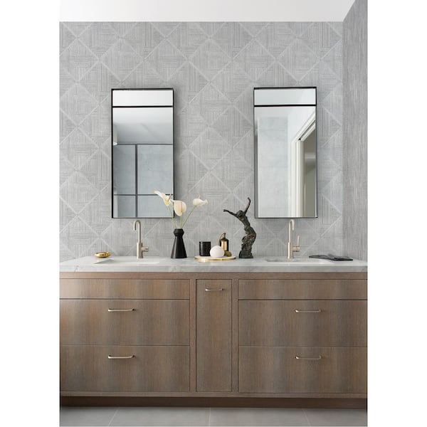 Cade Grey Geometric Strippable Non Woven Wallpaper
