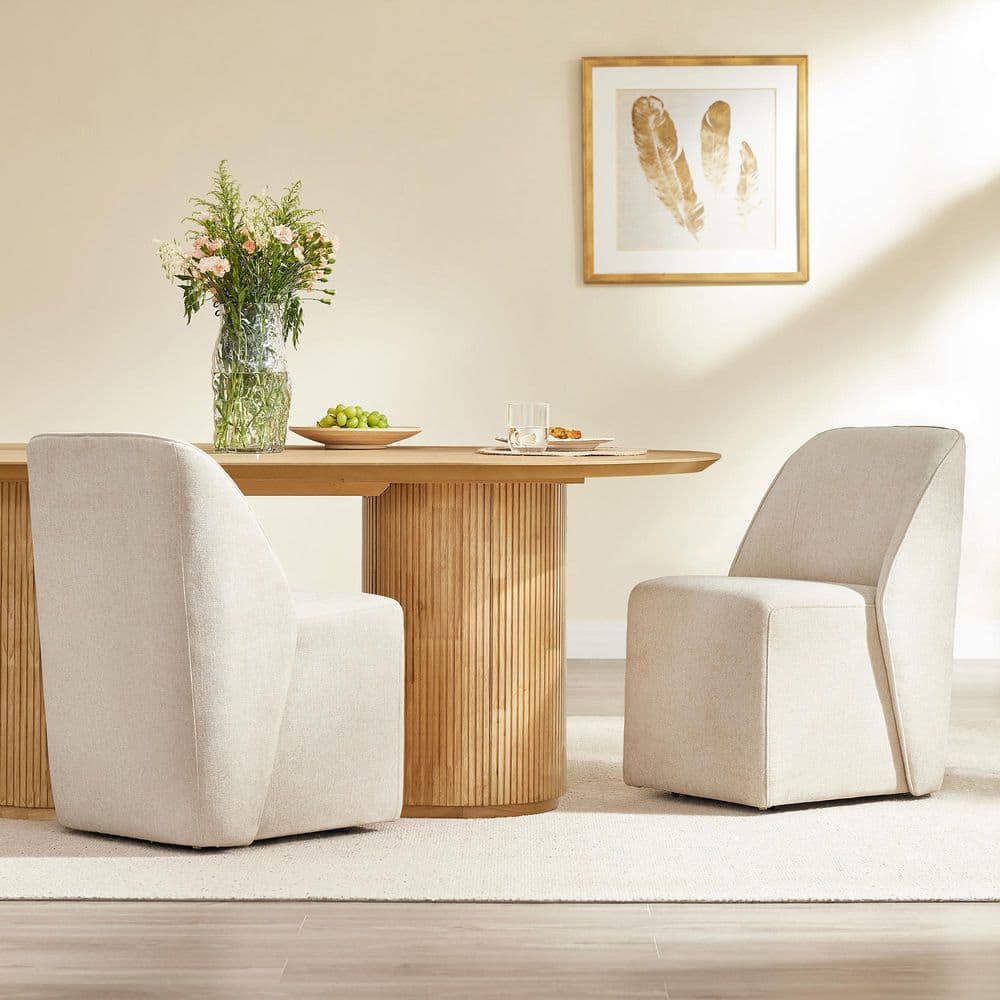 【良品】Hommage Dining Chair Spruce & Spring Gabriel Linen Fabric Modern Upholstered Dining