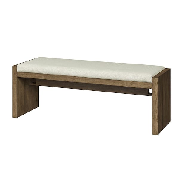 JAYDEN CREATION Ayala Transitional style Solid Wood Bedroom Bench -BROWN