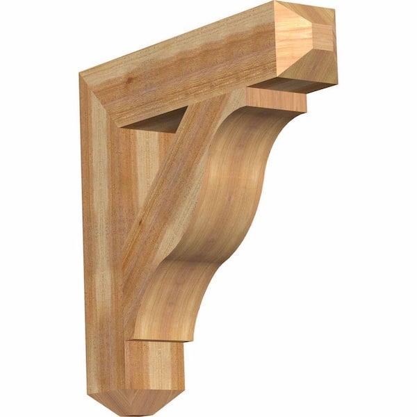 Ekena Millwork 6 in. x 30 in. x 30 in. Western Red Cedar Funston Craftsman Rough Sawn Bracket