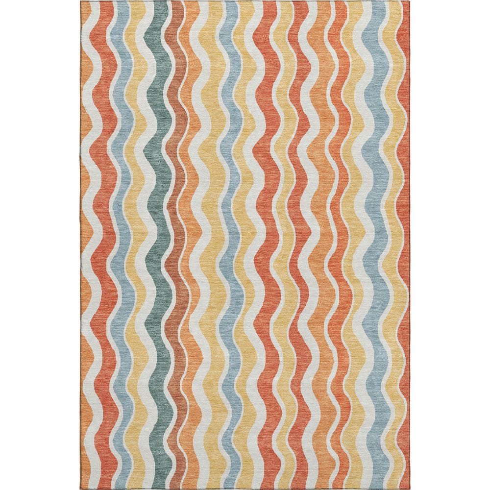 Mayfield Premium Machine Washable Abstract AMF2342 Coral 9 ft. x 12 ft. Area Rug price history on PriceWatchPro