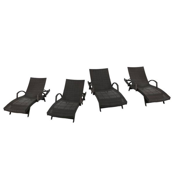 Noble House M Multi Brown 4 Piece Wicker Adjustable Outdoor Chaise Lounge 67001 The Home Depot - Brown Wicker Adjustable Chaise Lounge Noble House M Multi Brown 4 Piece Wicker Adjustable Outdoor Chaise Lounge 67001 The Home Depot - Brown Wicker Adjustable Chaise Lounge