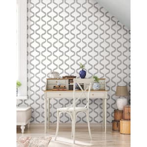 Florentine Soft Black Vine Trellis Peel and Stick Wallpaper