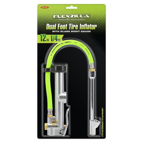Legacy Flexzilla Dual Foot Tire Inflator with 12 in. Hose