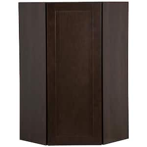 Edson Assembled 23.64x42x11.75 in. Corner Wall Cabinet in Dusk